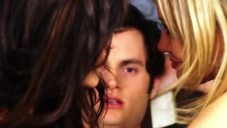 Hilary Duff and Jessica Szohr in Underwear and girl girl on Gossip Girl s03e10