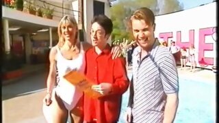 Sharron Davies swimsuit Pokies on The Big Breakfast