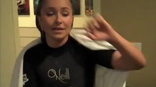 Hayden Panettiere in a Wetsuit Backstage at The Ellen Show