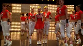 Dianna Agron cheerleading on Glee S1e7