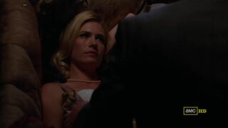 January Jones in Underwear on Mad Men s03e09